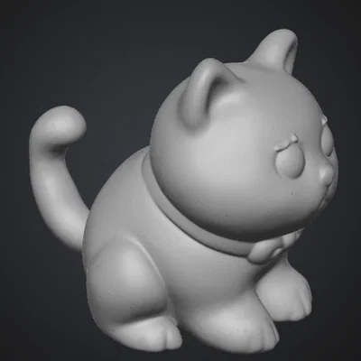 Mô hình chú mèo dễ thương (Gatto carino) in 3D trang trí bàn