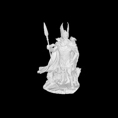 Mô hình 3D thần Odin Viking cực chất để bàn