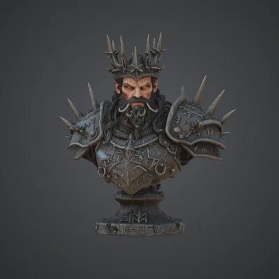 Tượng Dark Iron King – Vị Tướng Quân Với Vương Miện Gai