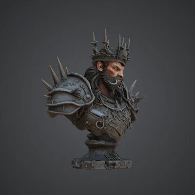 Tượng Dark Iron King – Vị Tướng Quân Với Vương Miện Gai