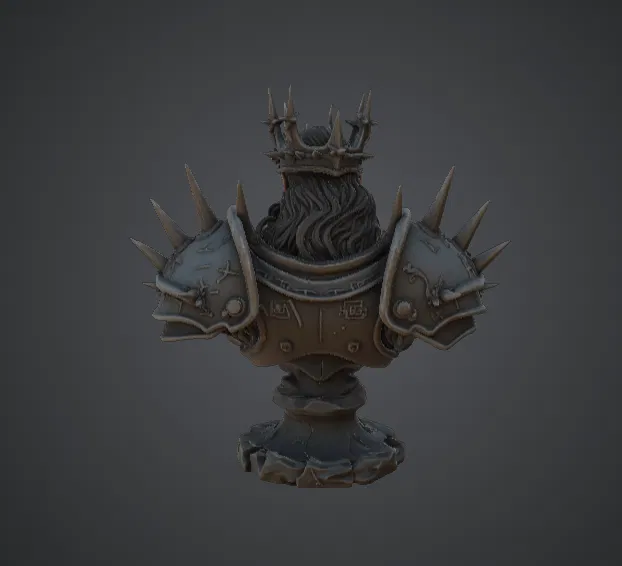 Tượng Dark Iron King – Vị Tướng Quân Với Vương Miện Gai - Image 3