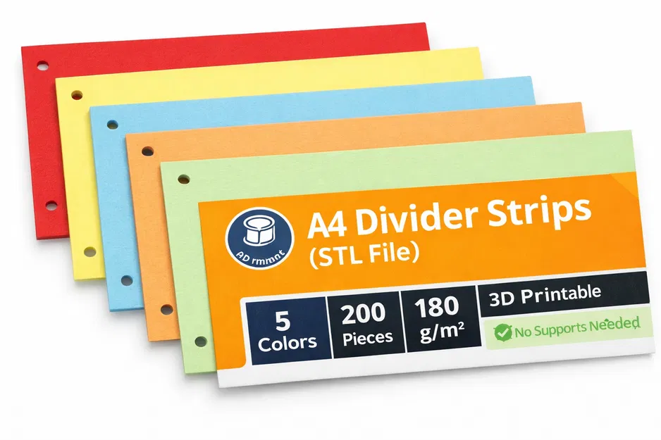 Miếng chia trang (Divider strips) cho bìa còng A4 - Image 1