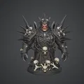Tượng Bán Thân Skull Warlord – Vua Xương Dark Fantasy Với Bộ Giáp Gai - Thumbnail 1