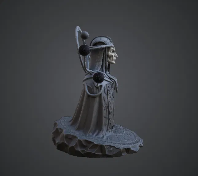 Bức Tượng Cosmic Oracle Bust – Phù Thủy Thiên Giới Với Các Hành Tinh Quay Quanh - Image 2