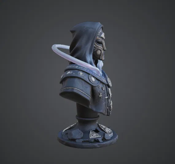 Tượng Bán Thân Mystic Oracle – Nhà Tiên Tri Huyền Bí với Mặt Nạ Con Mắt Thứ Ba - Image 2