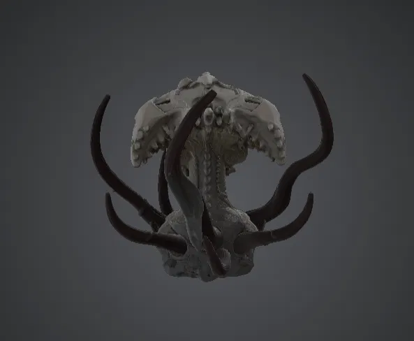 Tượng Bán Thân Alien Skull Horror – Đầu Quái Vật Ngoài Hành Tinh Vũ Trụ - Image 3