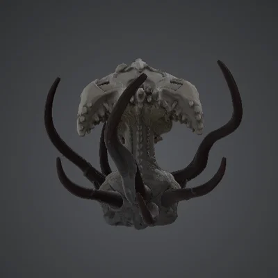 Tượng Bán Thân Alien Skull Horror – Đầu Quái Vật Ngoài Hành Tinh Vũ Trụ