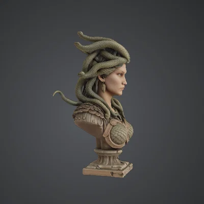 Tượng bán thân Medusa Gorgon – Nữ hoàng rắn thần thoại