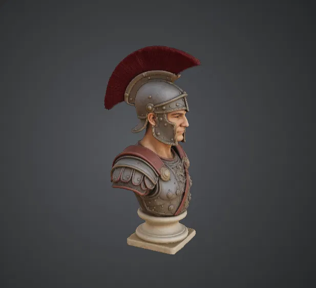 Tượng bán thân Lính lê dương La Mã – Tượng chiến binh La Mã cổ đại - Image 3