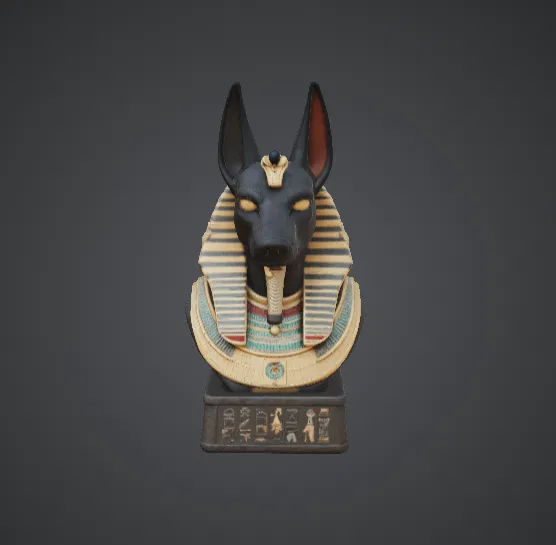 Tượng bán thân Anubis – Vị thần Ai Cập cai quản cõi âm - Image 1