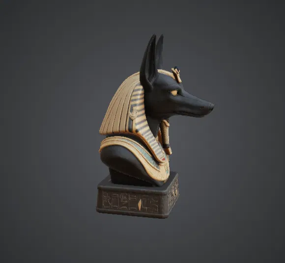 Tượng bán thân Anubis – Vị thần Ai Cập cai quản cõi âm - Image 2