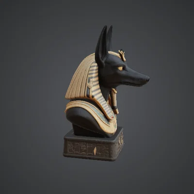 Tượng bán thân Anubis – Vị thần Ai Cập cai quản cõi âm