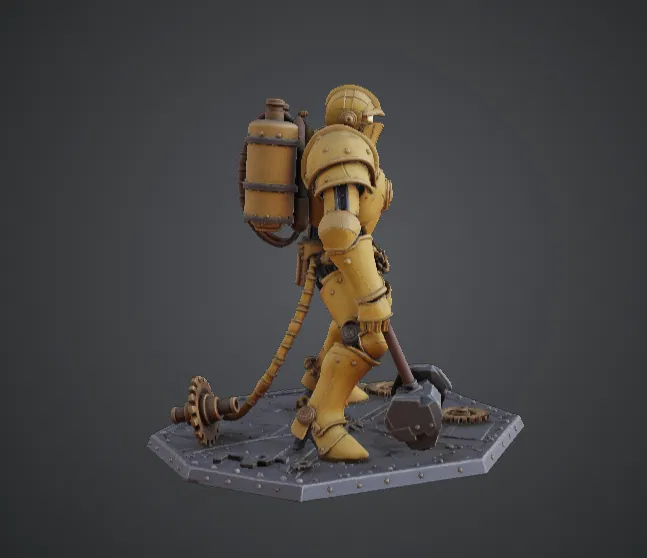 Clockwork Guardian Automaton – Chiến Binh Robot Cơ Khí Phong Cách Steampunk - Image 2