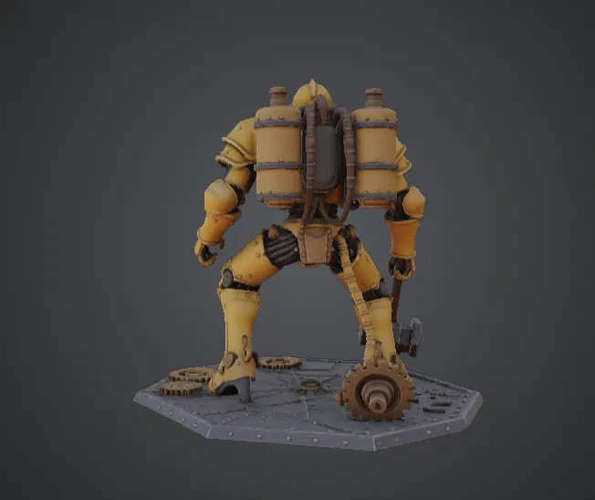 Clockwork Guardian Automaton – Chiến Binh Robot Cơ Khí Phong Cách Steampunk - Image 3