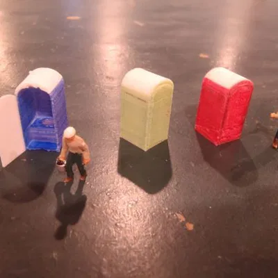 Mô hình nhà vệ sinh di động (Portapotty) tỉ lệ HO (1:87)