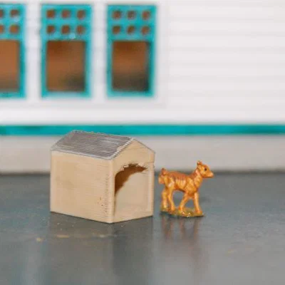Mô hình chuồng chó tí hon tỉ lệ 1:87 (HO scale) cho sa bàn