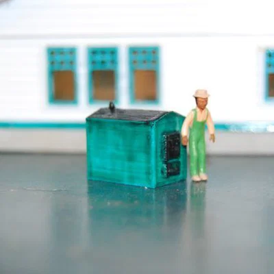 Mô hình lò đốt củi ngoài trời tỉ lệ HO 1:87 cho sa bàn