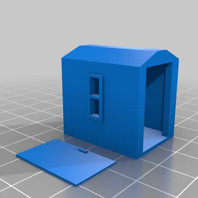 Mô hình nhà kho thu nhỏ cho sa bàn xe lửa HO Scale 1:87