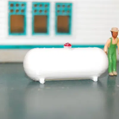 Mô hình bồn chứa khí Propane 500 gallon tỷ lệ HO (1:87) cho sa bàn