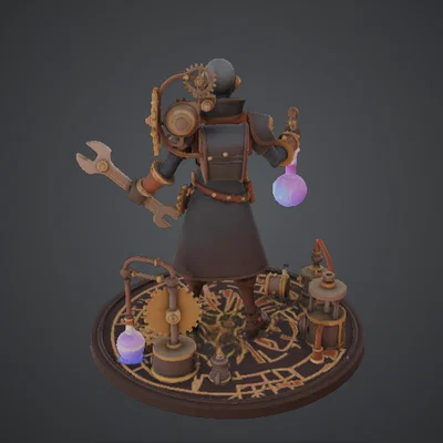 Steampunk Alchemist Engineer – Nhà Phát Minh Cơ Khí Với Bình Thuốc Giả Kim