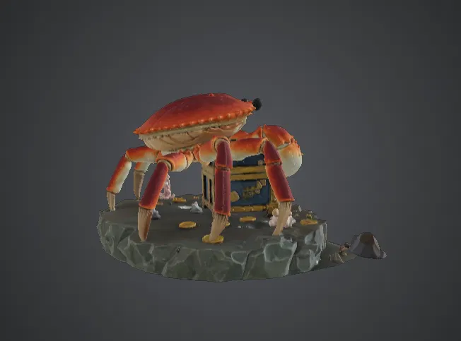 Treasure Guardian Crab – Sinh vật bảo vệ kho báu đại dương - Image 2