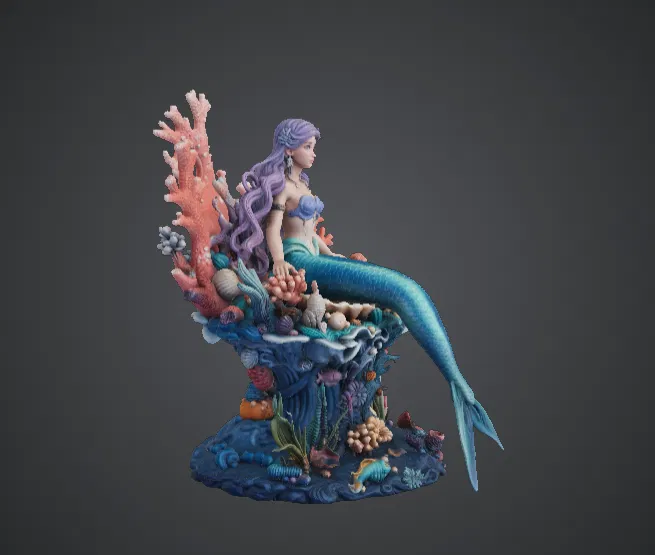 Tượng Nàng Tiên Cá Rạn San Hô – Tác Phẩm Nghệ Thuật Đại Dương Huyền Bí - Image 2