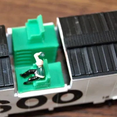 Chi tiết ghế ngồi cupola cho toa caboose "Athearn" wide vision (tỉ lệ HO 1:87)