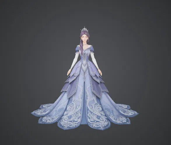 Tượng Công chúa Fantasy Thanh lịch – Mô hình Công chúa Váy hoàng gia - Image 1