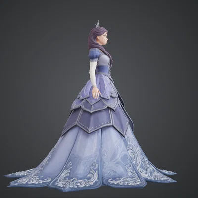 Tượng Công chúa Fantasy Thanh lịch – Mô hình Công chúa Váy hoàng gia