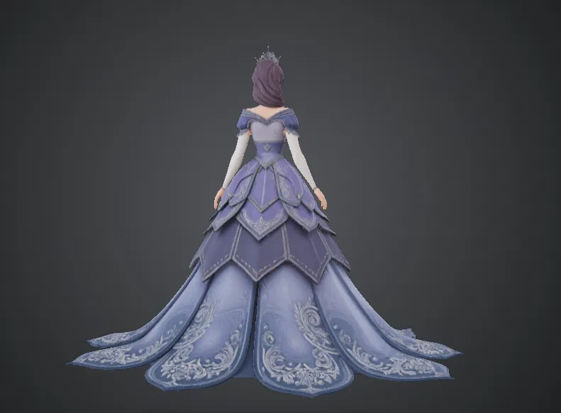 Tượng Công chúa Fantasy Thanh lịch – Mô hình Công chúa Váy hoàng gia - Image 3