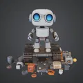 Cute Robot Mechanic – Robot Hoạt Hình Với Xích Xe Tăng - Thumbnail 1