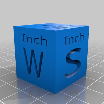 Mô hình khối lập phương 1 inch (Inch Photo Cube) dùng để test máy