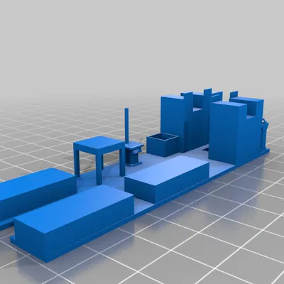 Bộ nội thất mô hình toa tàu Caboose thép (tỉ lệ HO 1:87)