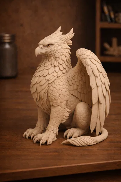 Tượng Griffin 3D cực chi tiết - Mô hình sinh vật huyền thoại ấn tượng - Image 1