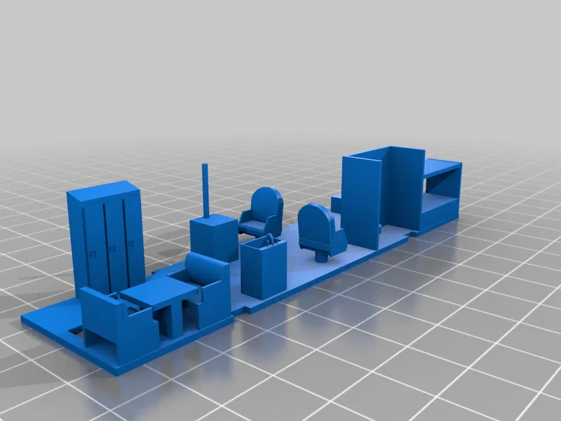 Nội thất trọn bộ cho toa xe caboose Athearn (tỷ lệ HO) - Image 1