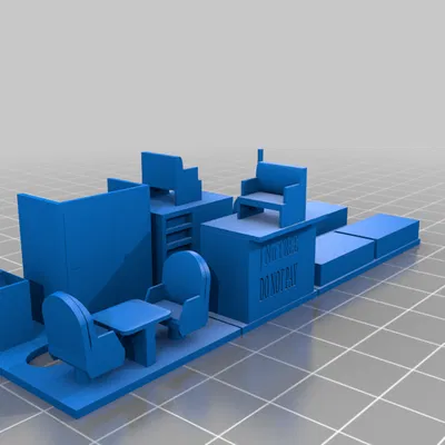 Nội thất toa xe caboose "Roco" wide vision (Tỉ lệ HO 1:87)