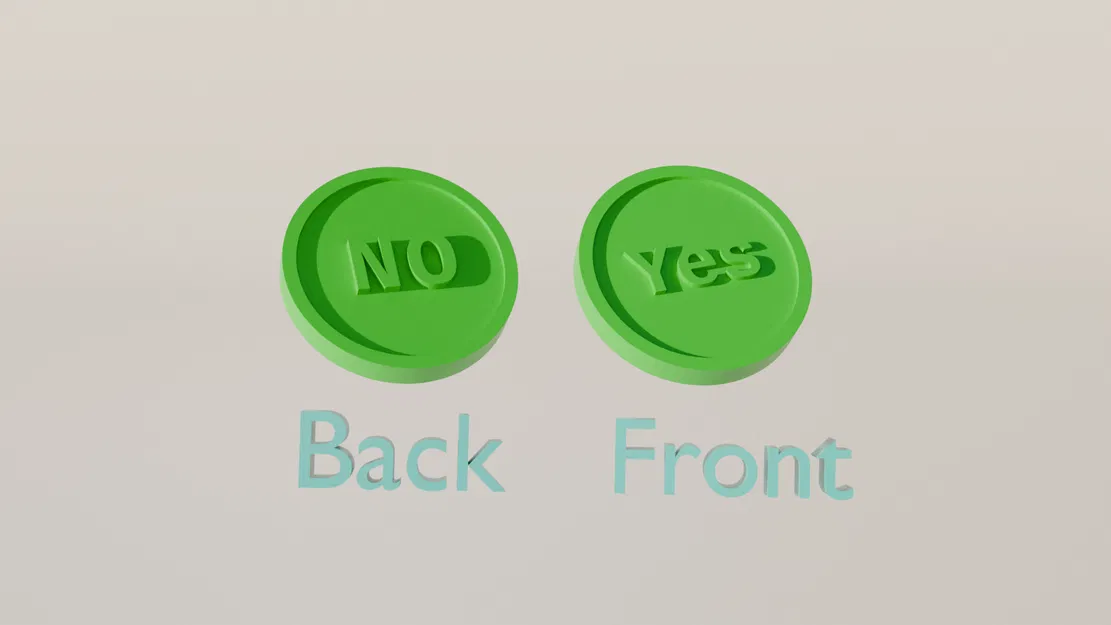 Đồng xu quyết định Yes/No in 3D – Công cụ hỗ trợ lựa chọn nhanh chóng - Image 2
