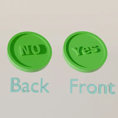 Đồng xu quyết định Yes/No in 3D – Công cụ hỗ trợ lựa chọn nhanh chóng