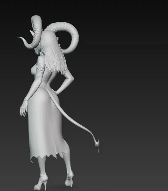 Mô hình 3D nữ quỷ dê quyến rũ (Demon Goat Woman) cực chi tiết - Image 3