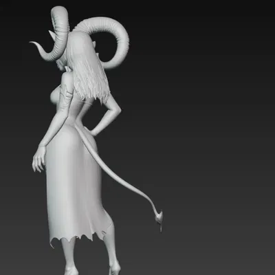 Mô hình 3D nữ quỷ dê quyến rũ (Demon Goat Woman) cực chi tiết