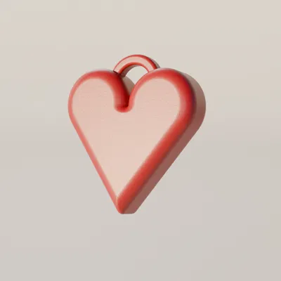 Móc khóa hình trái tim (Heart Keychain) - Mẫu in 3D đơn giản, siêu nhanh