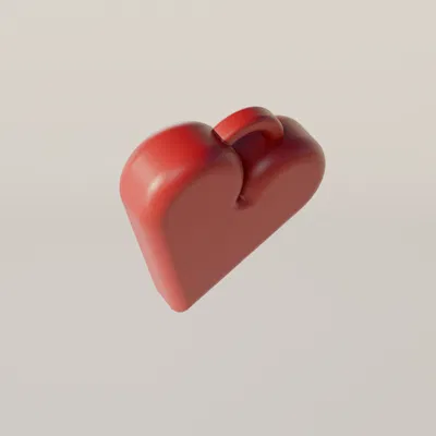 Móc khóa hình trái tim (Heart Keychain) - Mẫu in 3D đơn giản, siêu nhanh