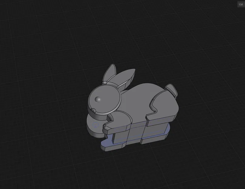 Mẫu in 3D giá đỡ khăn giấy hình chú thỏ trang trí bàn ăn - Image 1