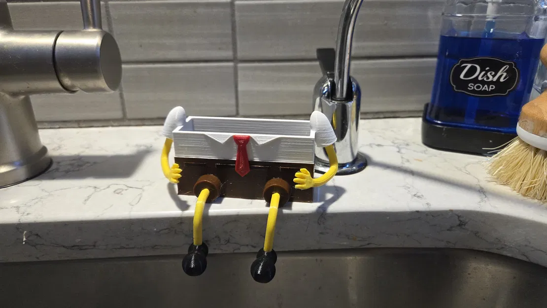 Giá đỡ miếng rửa chén hình SpongeBob 3D độc đáo cho nhà bếp - Image 1