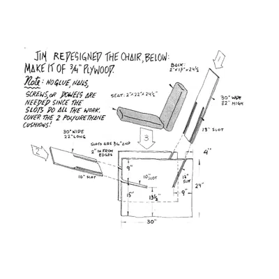 Mô hình 3D ghế Nomadic Furniture (dùng gỗ dán 0.75 inch)