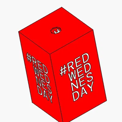 Chụp đèn trang trí Red Wednesday in 3D đẹp mắt và ấn tượng