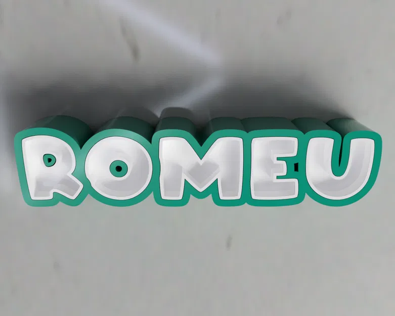 Bảng tên 3D Romeu (Romeu 3D Name Sign) - Image 1