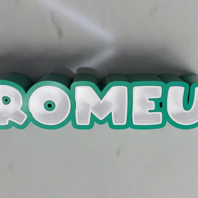Bảng tên 3D Romeu (Romeu 3D Name Sign)