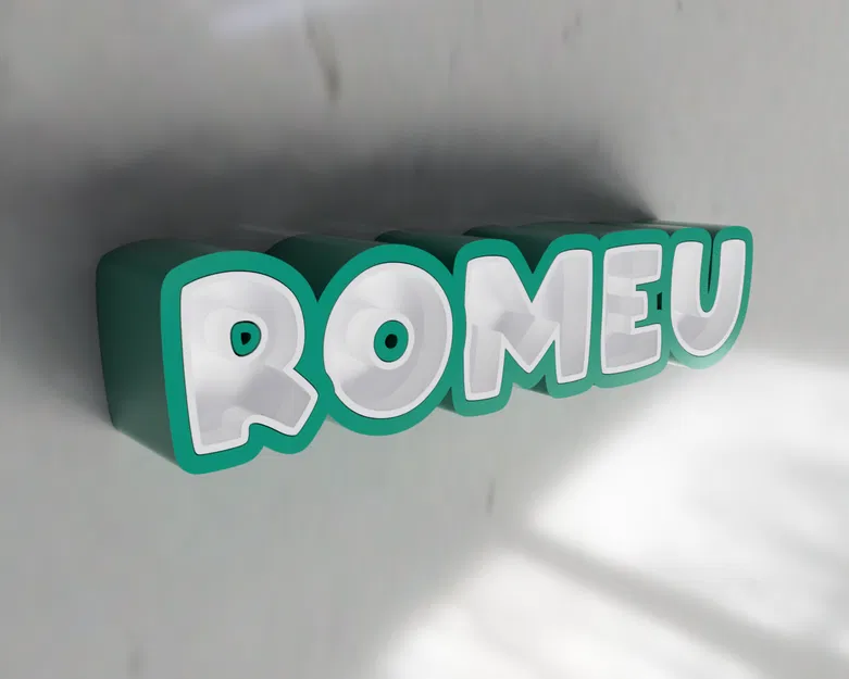 Bảng tên 3D Romeu (Romeu 3D Name Sign) - Image 2