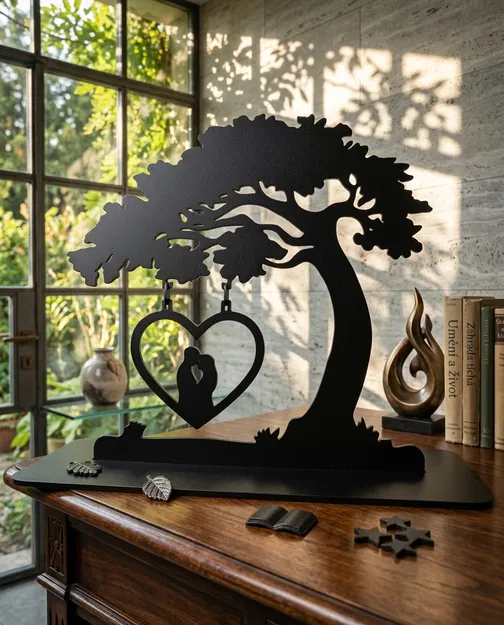 Mô hình trang trí cây tình yêu LOVE HOME độc đáo - Image 1